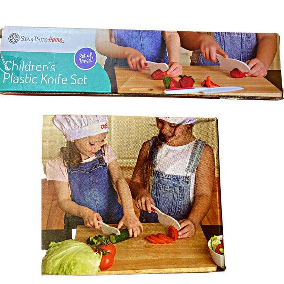 StarPack Children's plastic knife set of three NWT - Picture 2 of 7